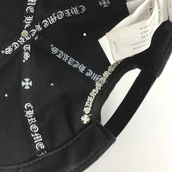 CHROME HEARTS CH logo Bicolor hat cap baseball cap cotton / polyester Black/gray - Picture 15 of 15